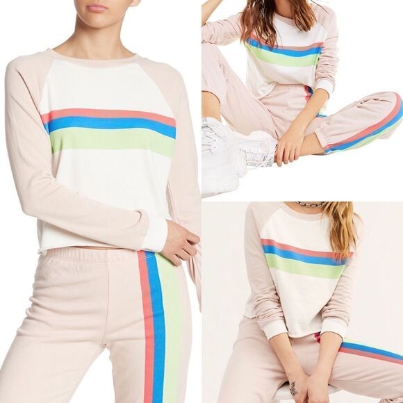 Wildfox Pants - -Wildfox Women's Beach House Mellow Stripe Set NWT
